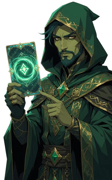Wizard with card